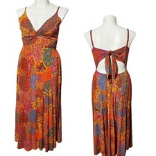Xamiani Boho Maxi Dress - Colorful Backless Festival Vacation Summer Vibes