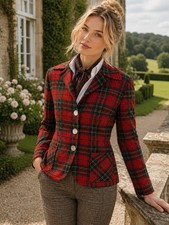 Pendleton Vintage Womens Red Tartan Plaid XL ...