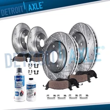 11.89" Front 11.73" Rear DRILLED Disc Rotors Brake Pads for Park Avenue Deville