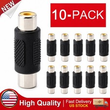 For Audio Visual Devices 10 Pack AV RCA Female To Female Connector Jack Coupler