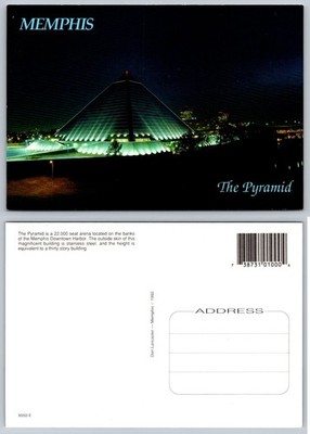 Memphis Pyramid Arena Night View Postcard 1992 Don Lancaster Tennessee
