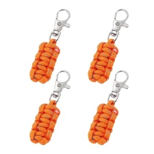 Reflective Paracord Zipper Pull, 80 mm Length for Backpacks (4 Pack, Orange)