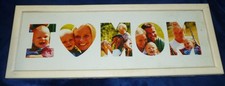 FRAME: I LOVE MOM Birthday or Mother's GIFT To FILL With 5 FAMILY PHOTOS Unused