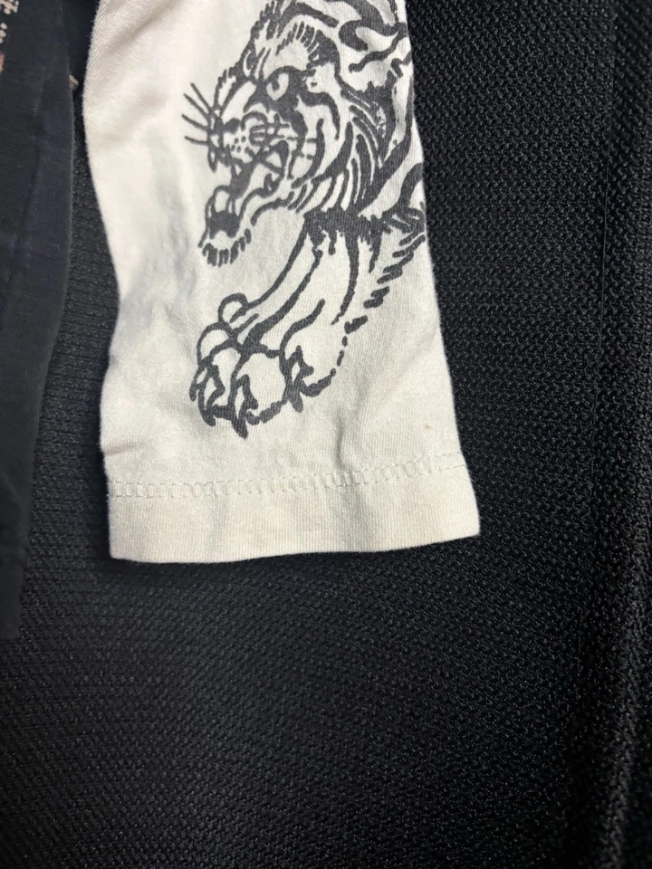 Camisa De Colección Y2K Niños Don Ed Hardy Tiger Gráficos En Capas Talla 4/5 Rara Años 2000 Foto 4 de 4
