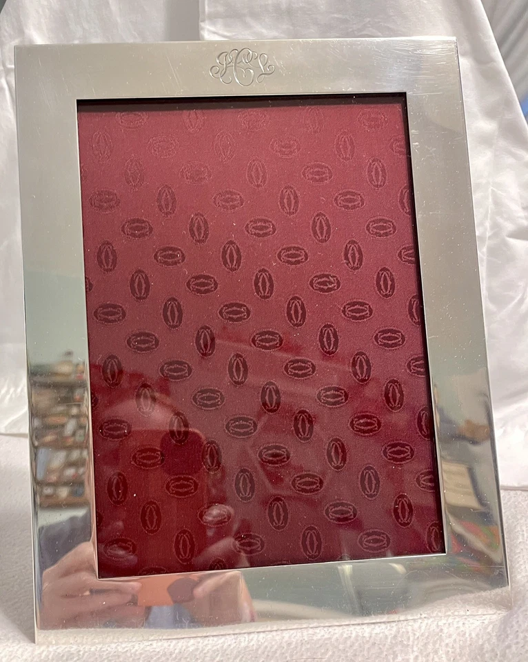 Marco de fotos grande Cartier vintage de plata de ley de 9" x 11 3/4" Foto 2 de 4