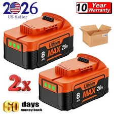 2Pack For DeWalt Battery 20V 8.0Ah High-Performance Li-Ion Battery DCB208 DCB206