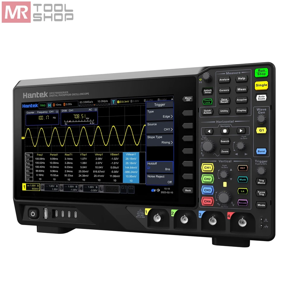 Hantek Digital Oscilloscope 2CH/4CH 2GSa/s+Waveform Generator 16CH Logic Analyze - Image 3 of 4