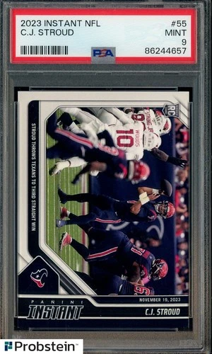 2023 Panini Instant NFL #55 CJ Stroud Houston Texans RC Rookie PSA 9 MINT