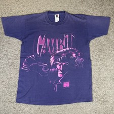 Vintage 90s Marvel Comic Images Signal Artwear Gambit Graphic T-Shirt Size Large