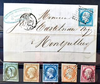 6 TIMBRES NAPOLEON FRANCE CLASSIQUE COTE € lot en PHOTO