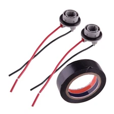 2pcs Car Rear Turn Signal Pigtail Wire Female Socket Harness & Tape