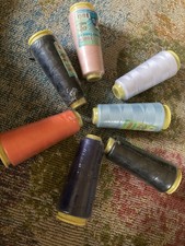 Large 1000M Sewing Thread Lot NOS 7pc Lot Mixed Colors Sewing Thread Lot Lot C