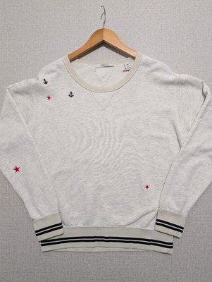 Scotch and Soda Damen Medium Creme Towling Pullover Pulli Freizeit