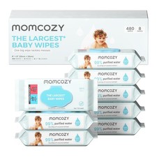 Momcozy Extra Large Baby Wipes 480 Ct Unscented Flip Top
