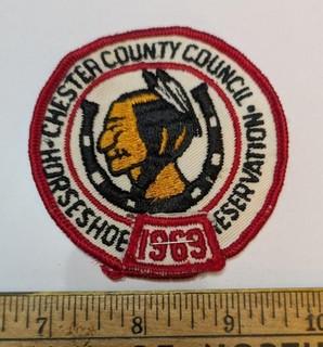 Chester County Council Horseshoe Scout Reservation with 1969 Segment Patch Used