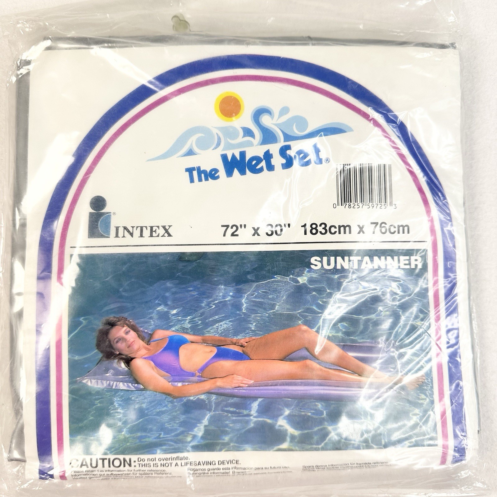 INTEX THE WET SET Vintage 1990 Inflatable Pool Float Suntann