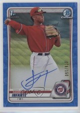 2020 Bowman Draft Chrome Picks Blue Wave Refractor 76/150 Sammy Infante Auto 5j8