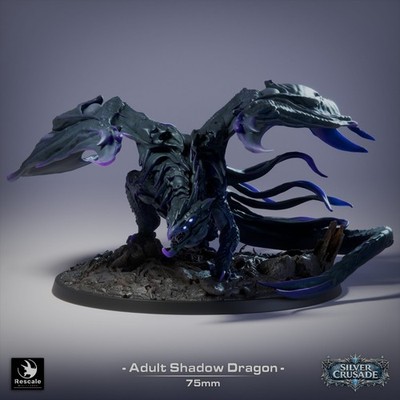 Shadow Dragon Large D&D Miniature | Dark Dragon Boss Figur Resin Print
