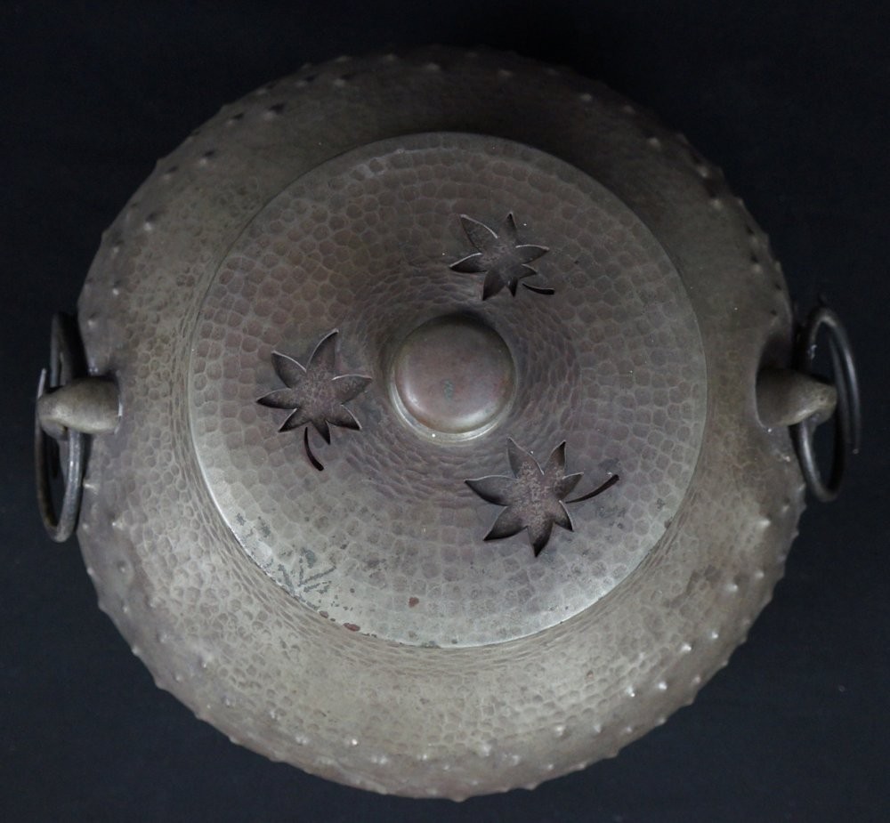 Antique Japan bronze Koro censer sculpture 1900 interior craft