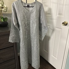 pakistani Posh shalwar kameez chiffon Full Embroidered Sequins Ready To Wear XL