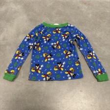 Vintage Kids Mickey Mouse T Shirt Long Sleeve Football Print Size 2-3T