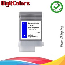PFI107 Cyan Ink Cartridge fit Canon IPF680 IPF685 IPF770 IPF780 IPF785 PFI-107C