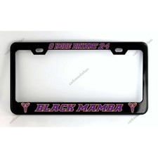 Kobe Bryant 8 24 Black Mamba - Powder Coated Metal - Black License Plate Frame Kobe Bryant 8 24 Black Mamba - Powder Coated Metal - Black License Plate Frame