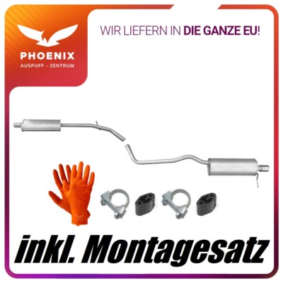 für Dacia Duster 1.6i 16V 2WD (2010-2018) Mittel+Endschalldämpfer Auspuffanlage
