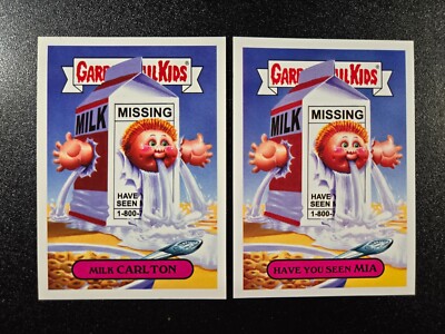 Milk Carton Missing Kids Spoof 2 Card Set 2019 Garbage Pail Kids