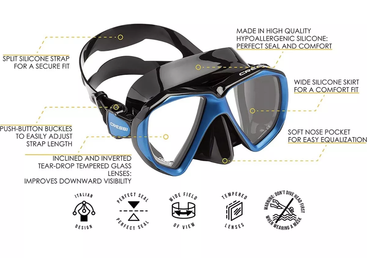 Cressi Liberty Duo Spe Scuba Diving Mask