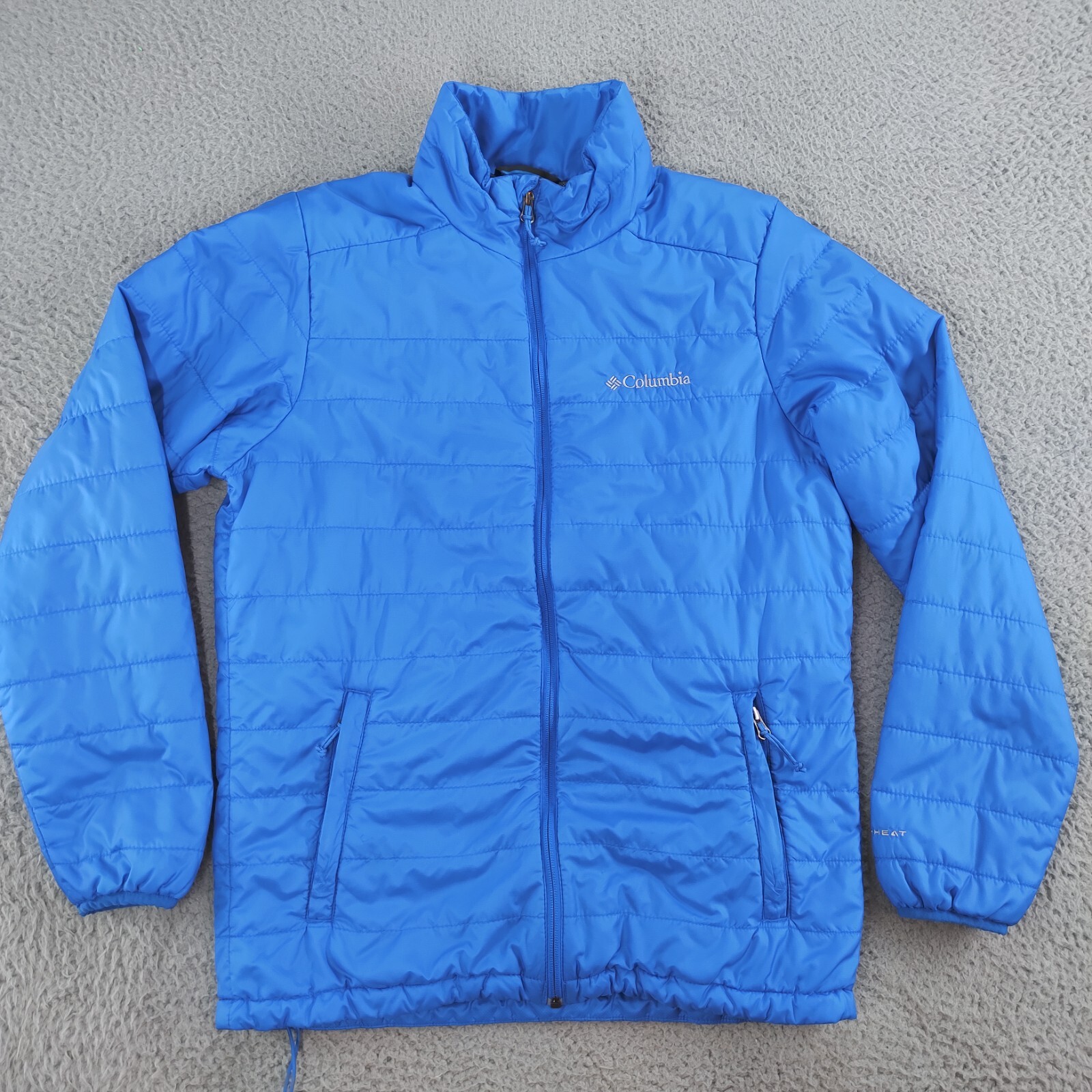 Columbia Men's Small Blue Crested Butte Omni-Heat Insulated Puffer Jacket-image