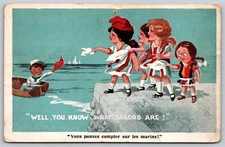 Postcard Well You Know What Sailors Are! First Line 1351 D182