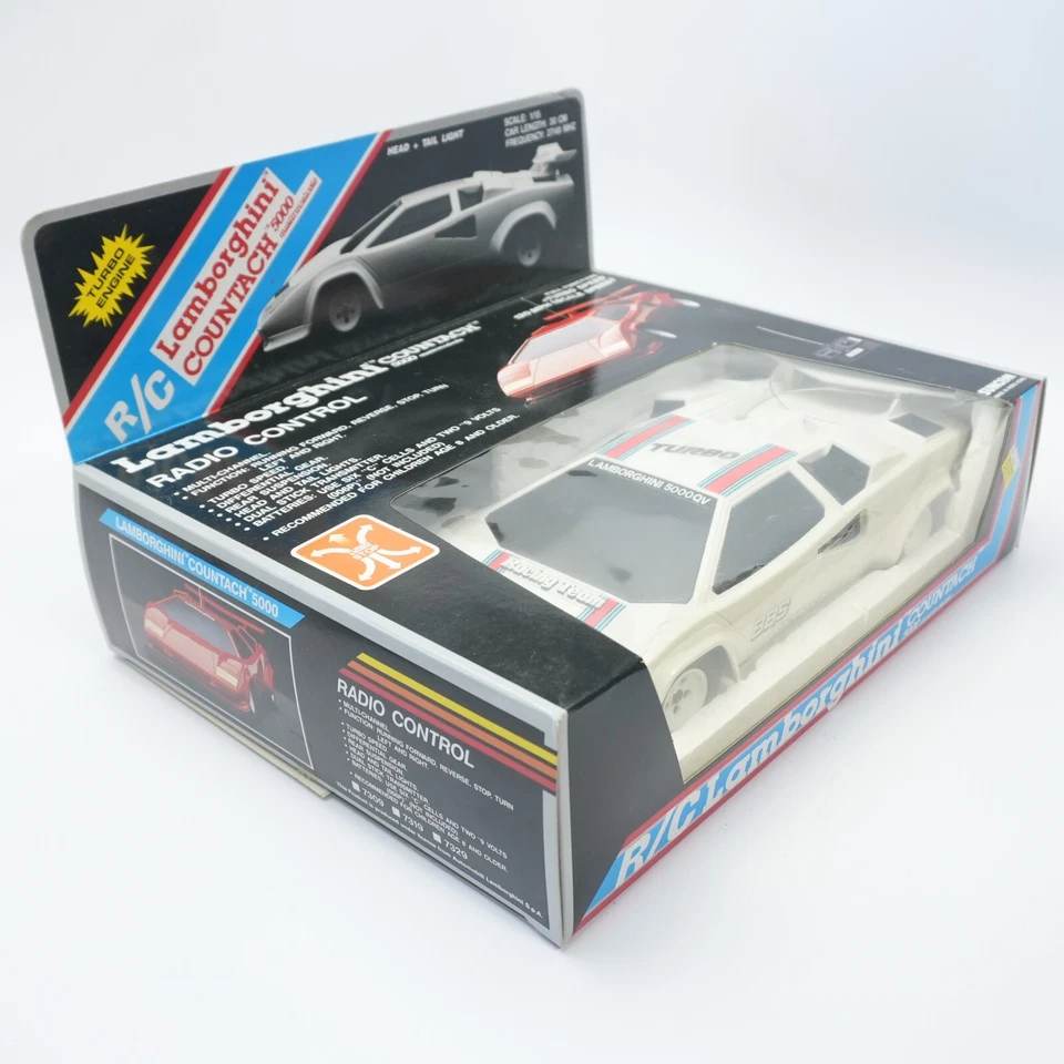 NEW VTG LAMBORGHINI COUNTACH 5000 QV RC Car SUNCON Radio Controlled Shack White - Image 3 of 4