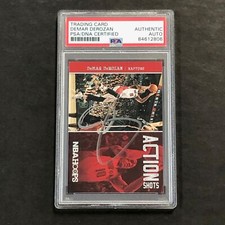 2013-14 NBA Hoops Action Shots #22 DeMar DeRozan Signed Card AUTO PSA Slabbed Ra