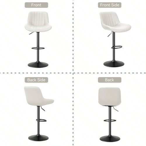 Nalupatio Bar Stools Set Of 2 Adjustable Counter Height Morden-Lightning Deals - Picture 42 of 51