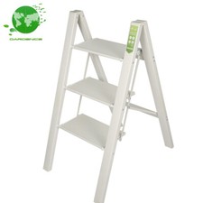 3-Step Aluminum Step Stool with Wide Anti-Slip Pedal Portable Folding Ladder