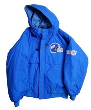Vtg Chalk Line New York Giants NFL Embroidered Full Zip Hooded Jacket Sz XL