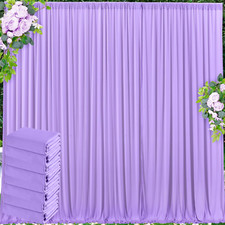 Lavender 40ft x 10ft Wrinkle-Free Backdrop Curtain for Parties Photoshoots