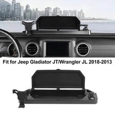 Dash Tray Storage Box Organizer with Cover &Phone Holder For Jeep Wrangler JL JT