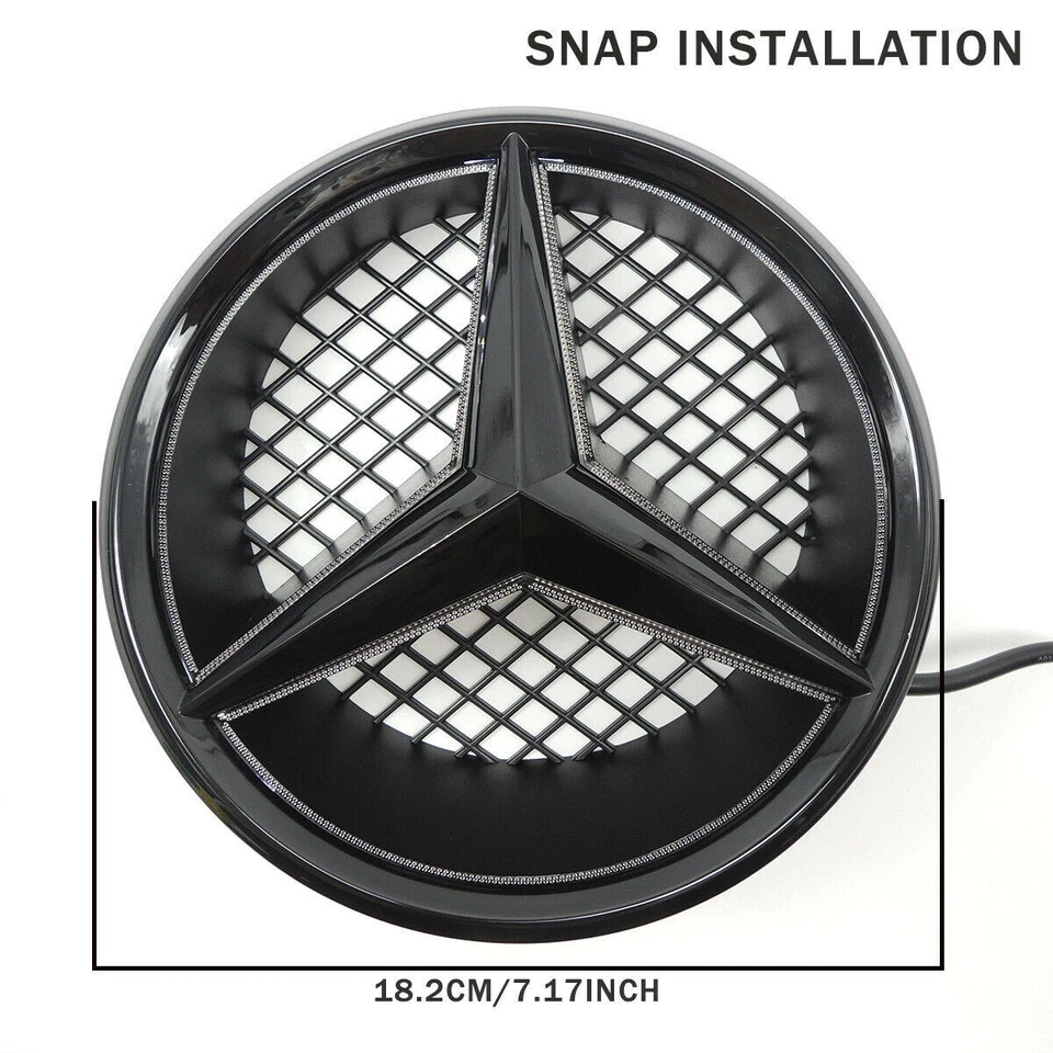 Front Grille LED Star Emblem Fit For Mercedes Benz W204 W246 2008-2013 C200 B180 Foto 4 de 4