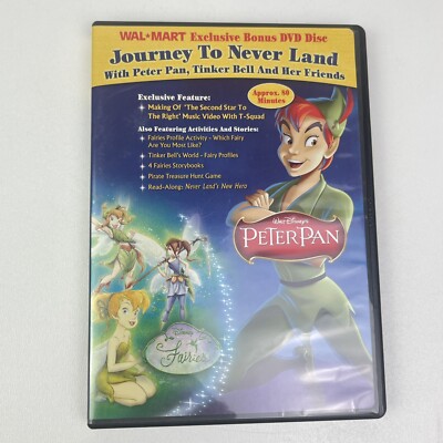 Disney Peter Pan Journey To Never Land DVD Tinker Bell Walmart