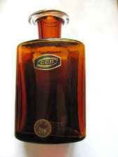 Vintage Holmegaard Denmark Amber Glass Bar Swig Jug Liquor Decanter