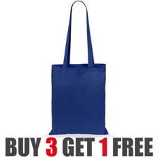 100% Premium Coloured Cotton Canvas Shopping Bag Shoulder Tote Shopper Bags