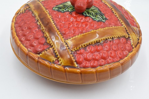 Vintage Keramik Kirsche Kuchen Kitsch Schale 11" - Portugal Portugiesisch - Bild 5 von 10