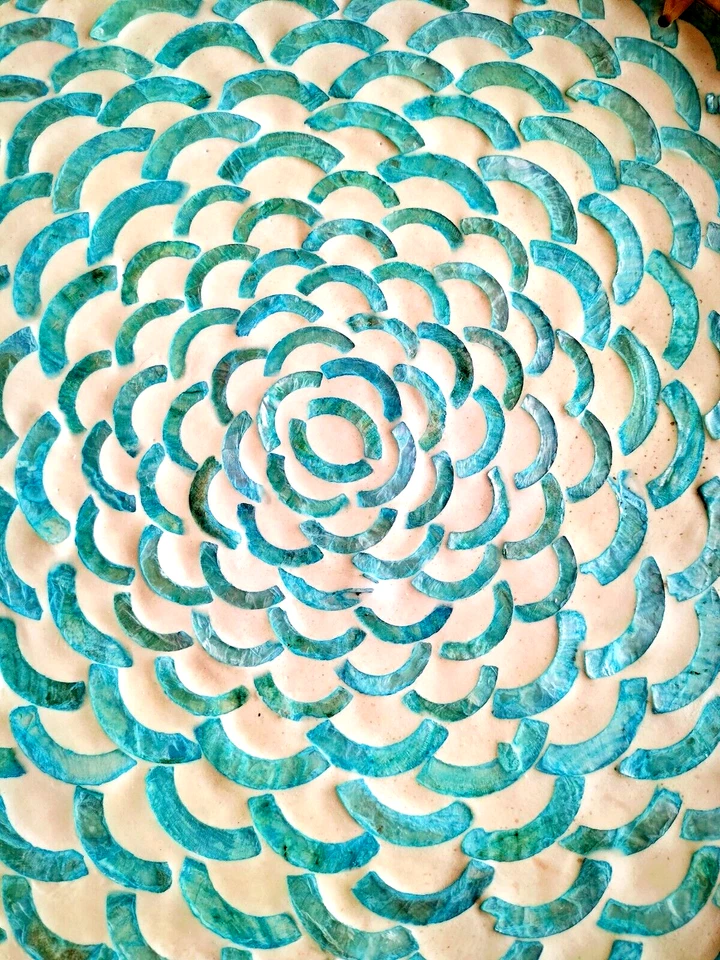 Mother of Pearl Rattan Handmade Serving Tray (Set of 2) - Image 2 of 4