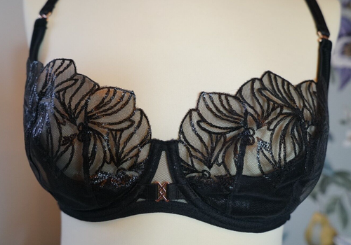 Gossard VIP Lavish Uplifting Balconette Black Bra Underwired 38E - Picture 3 of 22