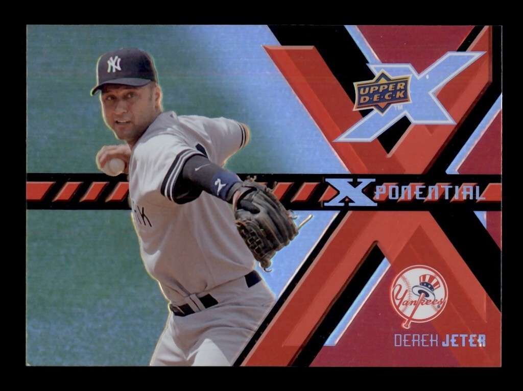 2008 UPPER DECK X #X-DJ DEREK JETER XPONENTIAL NEW YORK YANKEES HOF