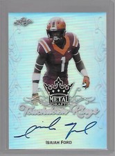 2017 Leaf Metal ISAIAH FORD TD Kings Silver Prismatic Auto RC Dolphins WR