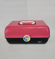 CABOODLES Pink Black On The Go Girl Classic Cosmetic Mirror Makeup Case 5626 USA