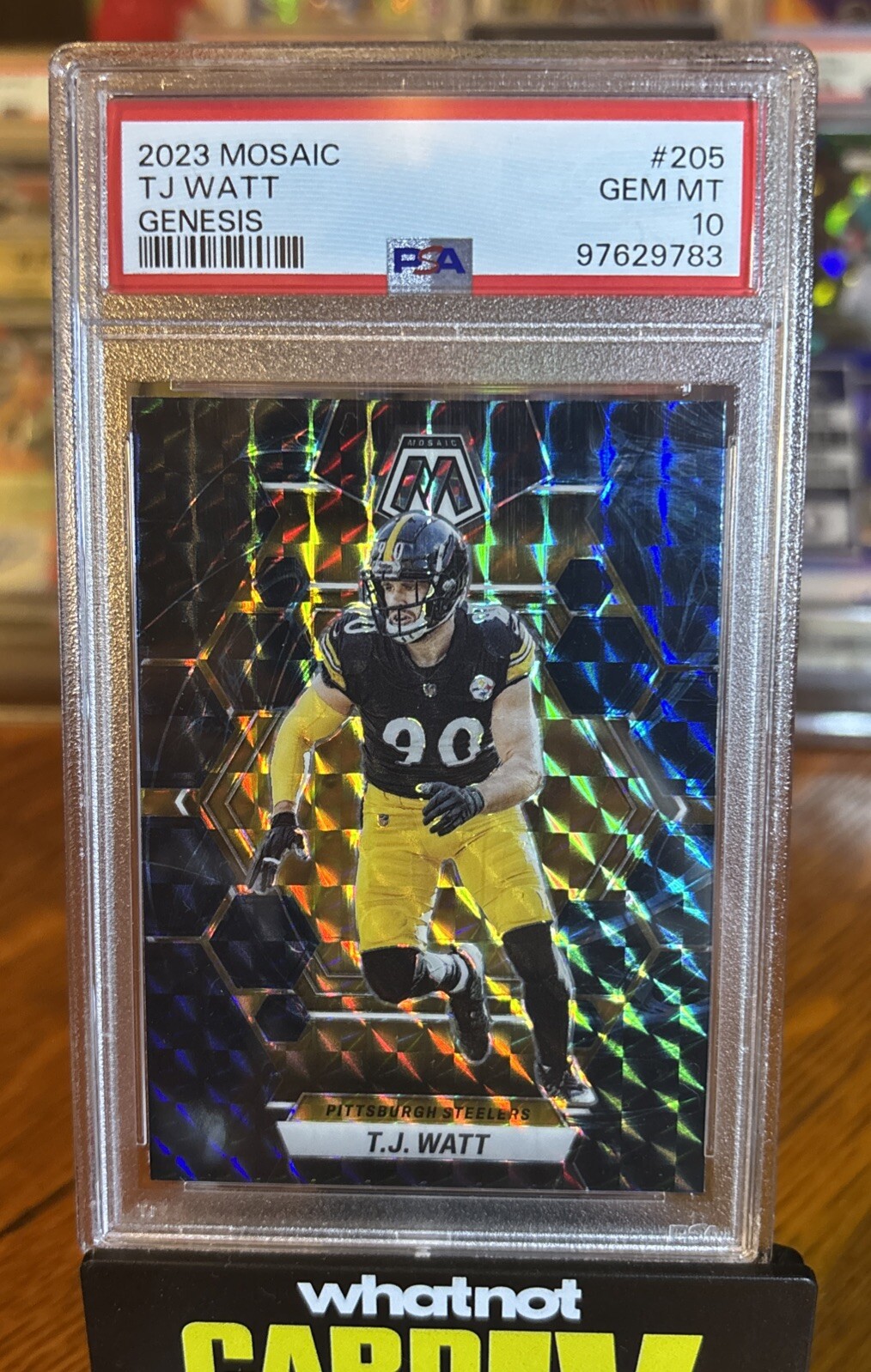 2022 Panini Mosaic T.J. Watt Genesis SSP #167 PSA 10 Pittsburgh Steelers